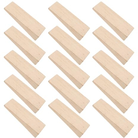 BIUDECO 15 Pezzi Kit Cunei Manico in Legno per Riparazione Attrezzi da Giardinaggio Fissaggio Manici e Ripristino Spacco Legna con Sostituzione Cunei Martello