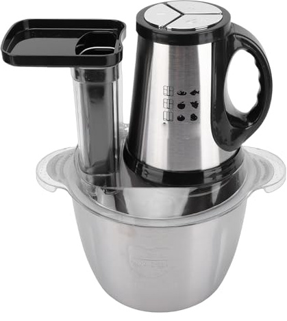 Smandy Elektriska Rotisserie-ugnar 300W 3L Kraftfull Köttkvarn Matbearbetningsmaskin för Lök Kött Nötter Frukt Vitlök Grönsaker Elektrisk Matberedare, Mathackare (#1)