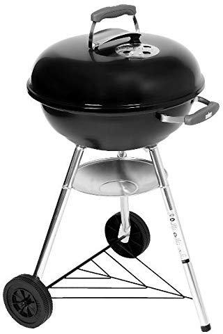 Weber 1221004 Compact Kettle Barbecue sphérique au charbon de bois pour débutant pour tous les amateurs de barbecue sphérique. Diamètre : 47 cm, noir