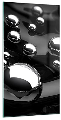 Vidrios decorativos Cromo metal reflexión Cuadro Sobre Vidrio Moderno 45x80cm Decoracion Salon Dormitorio Cocina Cuadros Pared Impresiones Impresión en Cristal Wall Art Prints Decor GPA45x80-2525