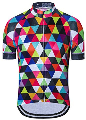 Sportkläder cykeltröjor kortärmad cykelkläder cykeltopp män MTB Jersey andas sommar färgrik XXL = Chest 42.5-44.9