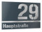 GRAVIERS DESIGN Número de Casa Exterior Personalizable de Acero Inoxidable. 250 x 175 mm en Antracita RAL 7016 Resistente a la Intemperie. Para Puertas y Portales. [Made in Germany]