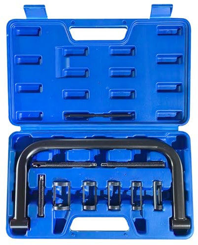 DASBET Valve Spring Compressor C Clamp Service Kit Valve Spring Removal Tool with C Clamp for ATV, Car, Motorcycle,Small Engine Vehicle Equipment (Blue)
