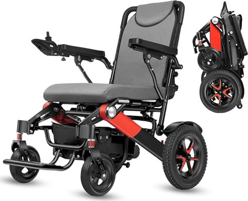 ByteTecpeak D01 sedia a rotelle elettrica ultra-leggera in alluminio, 14,1 kg, pieghevole, adatta per imbarco, motore da 500W, batteria da 12Ah.