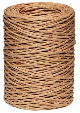 Fil en Papier Naturel - Cordon Décoratif 200m 2mm pour Emballage de Bouquet, Arts Créatifs, DIY et Décoration, Marron