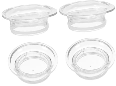 Gatuida 4 Piezas Cubierta De Aislamiento De La Copa Hecha Tapa De La Taza Tapa De Polvo Tapas De Copa Cubierta De Polvo De La Taza De Agua Cubierta De La Taza El Plastico Transparente