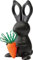 Unbekannt Schreibtisch-Set Desk Bunny, Schere und Büroklammer-Halter, Kunststoff Schwarz Orange, QL10115-BK