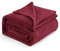 Bedsure Fleece Blanket King Size for Bed - Soft Cosy Fluffy Throw Blankets, Warm Large Throws for Audlts, Dark Red, 270x230 cm