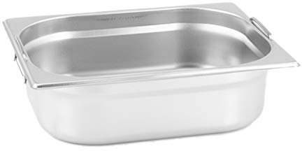 GVK ECO Contenitore GN Gastronorm 1/2 100 mm con maniglie in acciaio inox