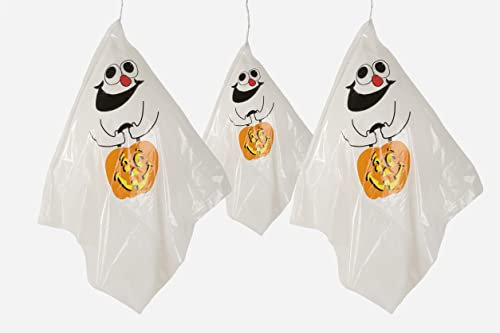 3Pcs Halloween White Ghost Hanging Decoration Spooks ​for Indoor Outdoor Garden Pendant Horror theme Party Decoration