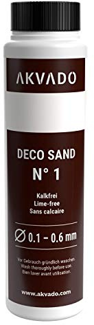 Akvado Sabbia Naturale per Acquario, Sabbia Decorativa N°1, 0,1-0,6 mm