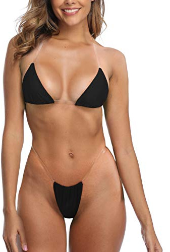 SHERRYLO Stringbikini, genomskinliga band, fräcka brasilianska mikrostringtrosor, bikini, baddräkt för kvinnor, sexig, inga bleka linjer av bikinin
