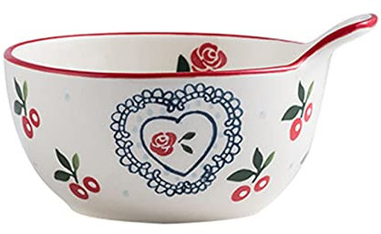 Insalatiera Con Maniglia Stile Giapponese 320ml Ciotole Per Cereali Ciotoline Da Dolce Snack Ceramiche Creative Dipinte a Mano,D