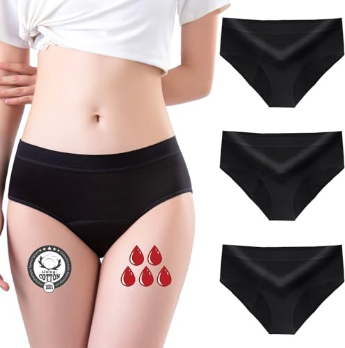 FOTOOL Culotte Menstruelle Absorbante Coton Menstruation Protection Périodique Hygiénique Flux léger à abondant Culotte de Règles