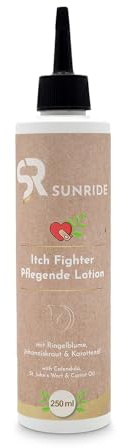 SUNRIDE Lotion de Soin pour Chevaux (Itch Fighter) 250 ML Efficace Contre l'eczéma d'été, l'urticaire, Les Allergies, Les piqûres d'insectes