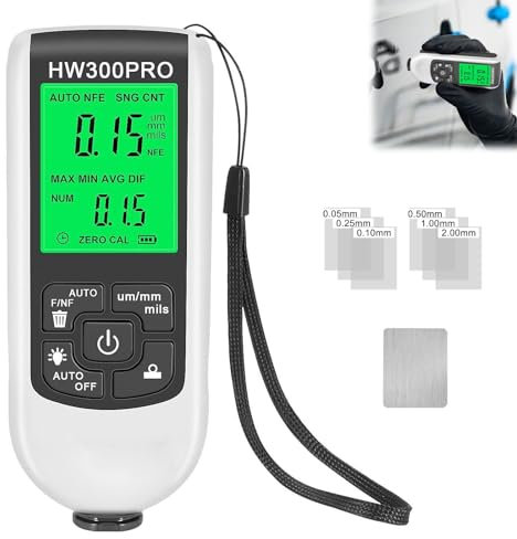 Pilipane Paint Thickness Gauge, Digital Meter for Automotive Paint Thickness Measurement, Coating Thickness Gauge, 0 to 2000UM Range, Coating Measuring Tool for Car Laboratory(White)