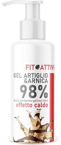 Artiglio del Diavolo Forte Pomata Effetto Caldo, Artiglio del Diavolo Extra Forte Gel con Arnica 98% Ideale per Muscoli e Articolazioni, 100% Made in Italy, 100 ml - FITOATTIVI
