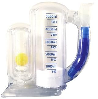 zalati Spirometry Breathing Trainer 5000ml Breathable Vital Capacity Trainer for Home Office Trainer