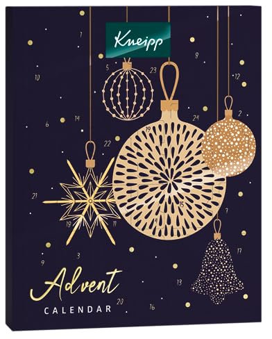 Kneipp Geschenkpackung Adventskalender 2023 - 24 Tage voller Überraschungen mit Pflegeölbädern, Bade-Essenzen, Haut- & Massageölen, Badekristallen, Handcremes uvw. - ideal als Geschenk
