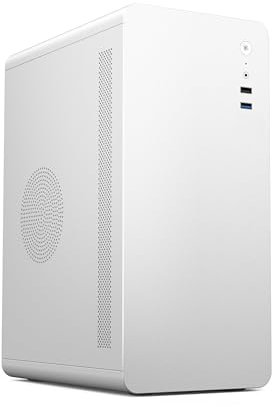 iONZ KZ-32V PC Gaming/Office Case - Mini Tower Micro ATX | Front I/O USB 3.0 with 80 mm Fan - White