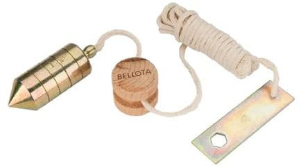 La zappa Plomb pour maçon avec cordon de 5 mètres et disque en bois (200 grammes)