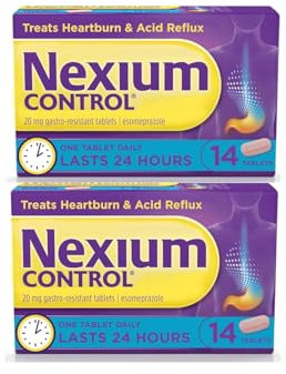 Nexiumm Control Heartburn and Acid Reflux Relief Tablets, 28 Count (14 x 2)