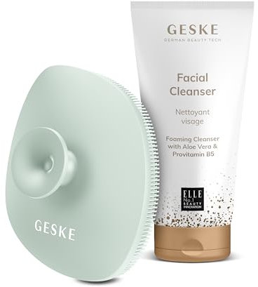GESKE | Facial Brush 4 in 1 inkl. Facial Cleanser | Gesichtsbürste SmartAppGuided | Set mit passender Kosmetik-Zugabe | Beauty-Bundle