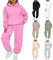 Earnmore Tuta da donna per il tempo libero con cappuccio, set tuta da jogging da donna, tuta per il tempo libero,felpa con cappuccio a maniche lunghe, tuta da donna per il tempo libero (S,Rosa)