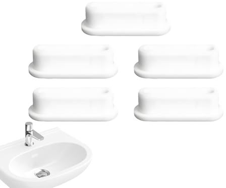 Confezione Da 5 Tappi In Silicone Per Lavello | Tappo Per Foro Di Troppo Pieno Per Lavello Da Cucina E Bagno |Inserto Riutilizzabile Nel Foro,tappo Rotondo/ovale A Tenuta Stagna,guarnizione Di Tenuta