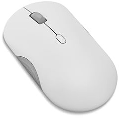 Lenovo 350 Wireless Bluetooth Mouse, Silent Click, 3 Level DPI (1000, 1600, 2400), 36 Month Battery Life, 2 Device Pairing, Cloud Grey