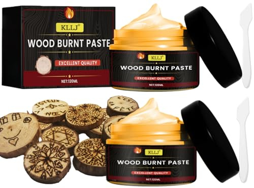 Pasta Bruciatrice per Legno e Artigianato,2pcs Convertitore di Ruggine,Pasta Combustibile,Strumento per Bruciare il Legno Fai da te,Gel per Bruciare Legno,Pasta per Bruciare Il Legno