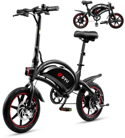 DYU D3S Bicicleta Eléctrica Plegable 14, 250W, para Ciudad y Trayectos
