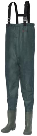Shakespeare Sigma - leichte, wasserdichte Nylon Wathose mit Stiefeln für Männer und Frauen – zum Waten, Fliegenfischen, Jagen, Arbeiten im Schlamm, Black/Gray/Blue Revo