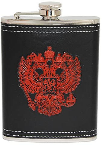 rukauf Juego de petaca (Escudo Rusia 230 ML. Acero Inoxidable 4918106424