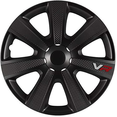 All4You Radkappen VR PRO Schwarz / 14 Zoll/Carbon Look / 4er Pack (14'' Zoll)