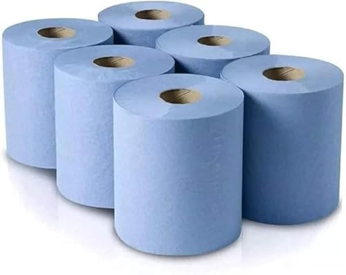 AAM Blue Roll 6 Pack for Kitchen, Workshop, Restaurants | Environment Friendly Paper Towels | Toilet Roll | Hygienic Fast Drying Tissue Paper