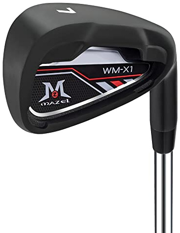 MAZEL Iron Hierro de Golf, Adultos Unisex, Negro (Eje de Acero Inoxidable), Right Handed