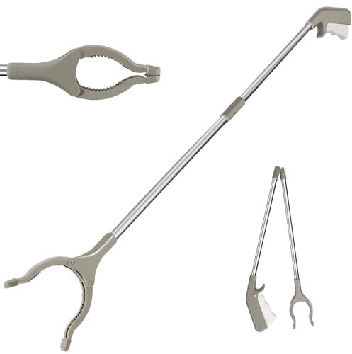 Awsuc 83cm Outils de Ramassage, Pince de Ramassage Pliante, Pince de Préhension Extension Pliable, pour Prise de la Corbeille, Ramassage des Déchets, Déchets de Jardin