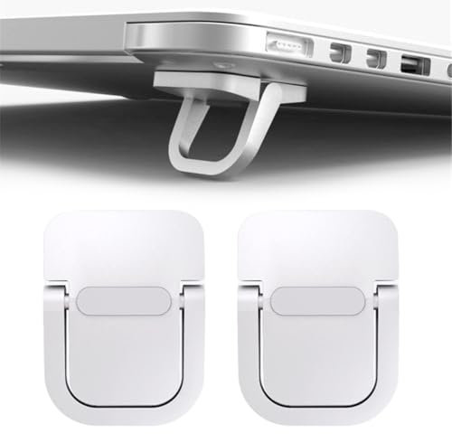 XPEX Soporte para Computadora Portátil, Soporte Plegable de Plástico, Accesorios para PC, Soporte Adhesivo Invisible, Compatible con Ordenadores Portátiles (10 - 18 Pulgadas)