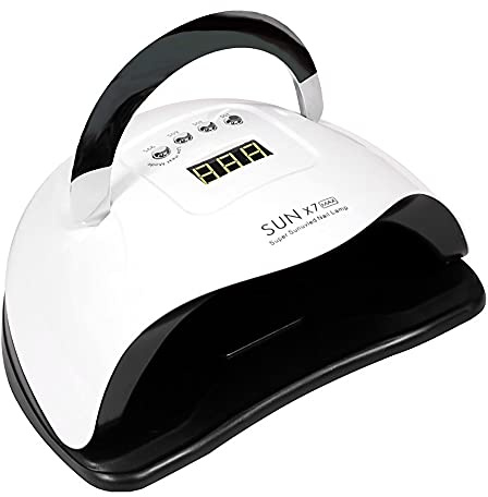 Orolotay LáMpara de UñAs de 180W Sun X7 MAX 57LED LáMpara UV Fototerapia LáMpara de Secador de Esmalte de UñAs LáMpara Profesional AutomáTica para Manicura-Enchufe de la UE