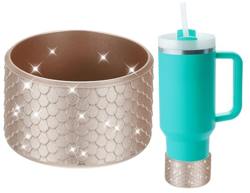 PATIKIL Botte de bouteille d'eau en silicone pour gobelet de 355 à 1200 ml, manchon de protection antidérapant pour bouteille d'eau, tasse, gobelet, accessoires, or rose