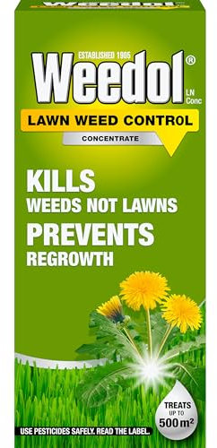 Weedol Lawn Weedkiller, Concentrate, Kills Weeds Not Lawns, 1L