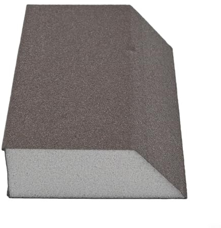babominimer Bloc éponge de ponçage trapézoïdal pour mur, carrelage, bois, métal, plastique, cloison sèche, nettoyage et polissage, grain 240, 100 x 70 mm, lavable (grain 240)