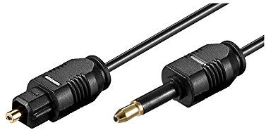 Cable de enlace de audio digital óptico Toslink Goobay 51224, 2,2 mm de diámetro, 1 m de longitud de cable