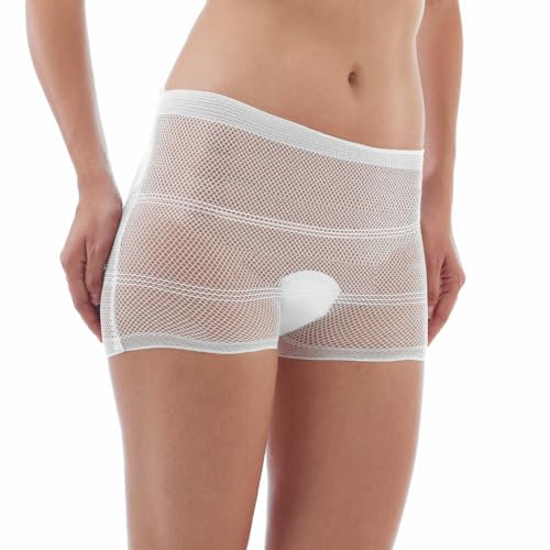Jané 5 Culottes Lavables, Calzoncillos de Corte Alto, Talla Única, Tejido Elástico, Adecuado Postparto, Hipoalergénicos, Blanco