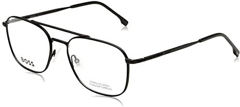 BOSS HUGO 1449 Brille, Matte Black, 55 für Herren, Mattes Schwarz