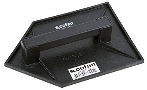 Cofan Fratás de Plástico con Punta Triangular | Medida 270 x 180 mm | Mango Fabricado en Plástico | Color Negro