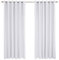 Deconovo Super Soft Thermal Insulated Eyelet Room Darkening Curtains for Bedroom 90 x 90 Inch Silver Grey 1 Pair