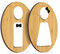 3DP Signs - Inodoro de baño WC - letreros y pictogramas personalizables para puertas, habitaciones, restaurantes, tiendas y oficinas, placa de madera en relieve