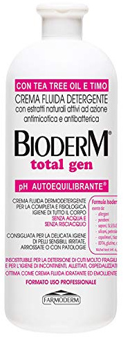BioDerm Total Gen Detergente Senza Risciacquo Arricchito con Timo e Tea Tree Oil 1000ml